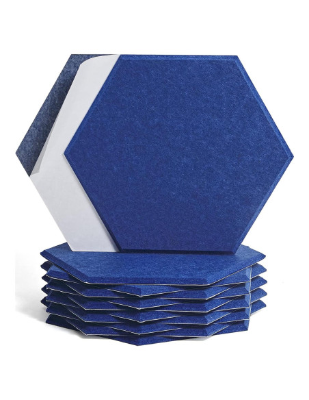 Paneles Acústicos Hexagonales Tao.space Marino 12 Piezas 35.56x30.48cm