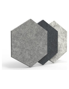 Paneles Acústicos Decorativos Luxor RCLMHEX001 12-Pack