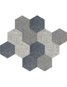 Paneles Acústicos Decorativos Luxor RCLMHEX001 12-Pack 2