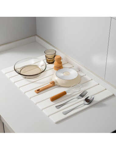 Alfombrilla de Secado Diatomácea Blanco 58x39 cm - DDM100