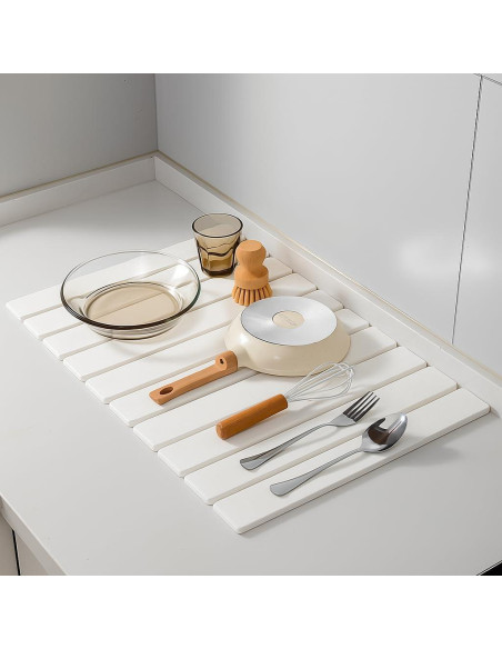 Alfombrilla de Secado Diatomácea Blanco 58x39 cm - DDM100