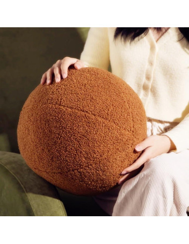 Cojín Decorativo Esférico Vdoioe 30 cm Blanco Crema Moderno