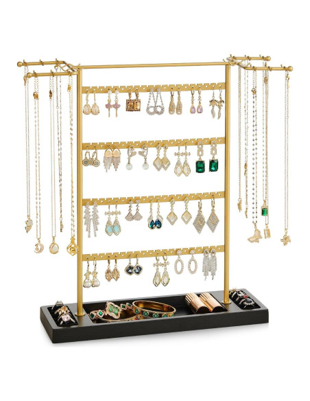 Organizador de Joyería Pinzoveco, Soporte 4 Niveles para Pendientes