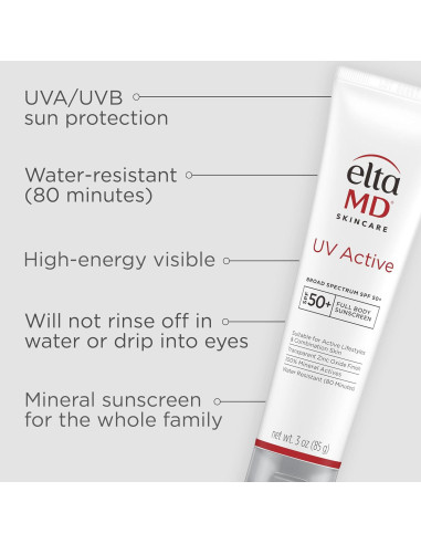 Protector Solar Mineral EltaMD SPF 50+ 85 g Resistente al Agua