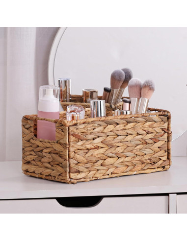 Cesta de Almacenamiento Vagusicc Tejida a Mano 33.7x20.3cm