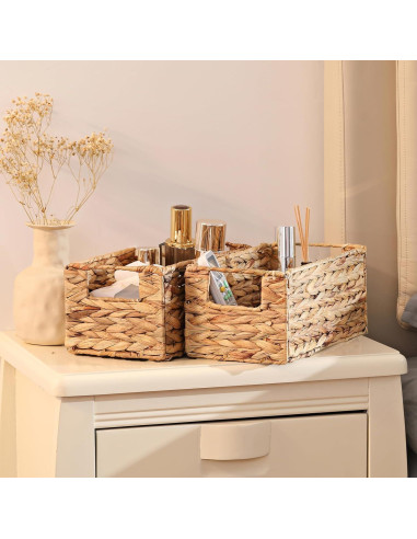 Cesta de Almacenamiento Vagusicc Tejida a Mano 33.7x20.3cm