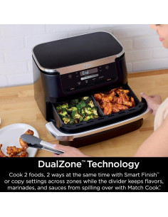 Freidora de Aire Ninja Foodi DZ070 7 Qt DualZone FlexBasket 2