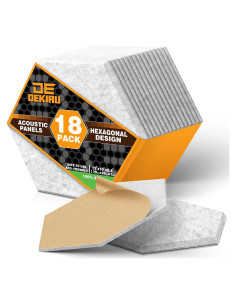 Paneles Acústicos Insonorizantes DEKIRU 18 Pack 30.4x25.4cm Gris