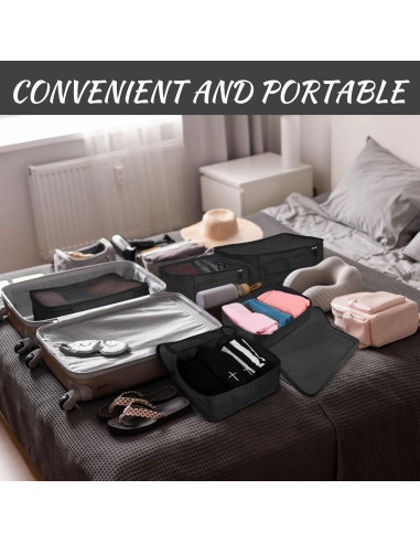 Cubos de Empaque Silkfly 12 Pcs Organizador de Viaje Negro