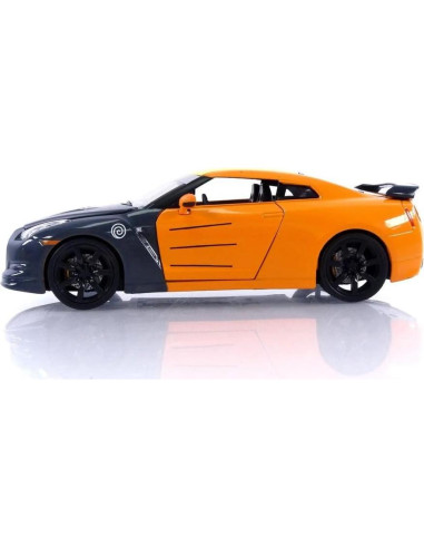 Coche Die-Cast 2009 Nissan GT-R Jada Toys con Figura Naruto
