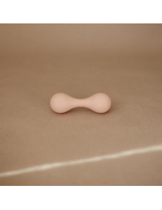 Sonajero de Silicona para Bebés Mushie Rosa 4x13 cm 2