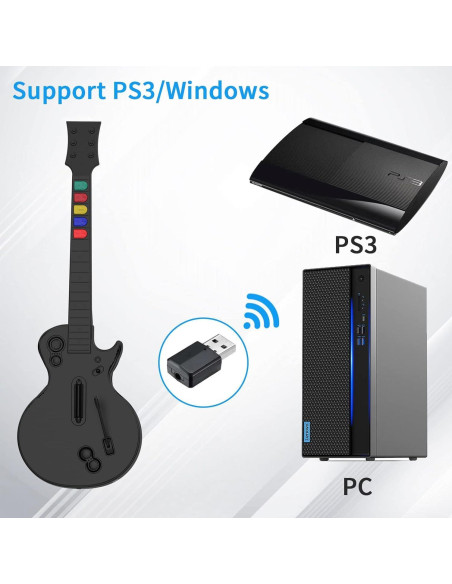 Controlador de guitarra inalámbrico DOYO para PC y PS3