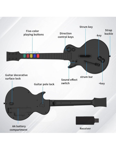 Controlador de guitarra inalámbrico DOYO para PC y PS3