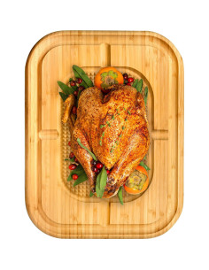 Tabla de Cortar de Bambúsi 45.7x30.5cm con Canal de Jugo 2