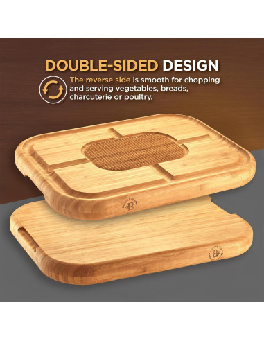 Tabla de Cortar de Bambúsi 45.7x30.5cm con Canal de Jugo