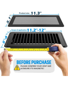 Cubiertas de Ventilación Magnéticas YEHANLY 3 Pcs 13x28 cm 2