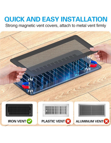 Cubiertas de Ventilación Magnéticas YEHANLY 3 Pcs 13x28 cm