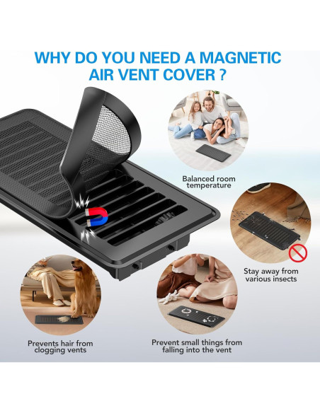 Cubiertas de Ventilación Magnéticas YEHANLY 3 Pcs 13x28 cm