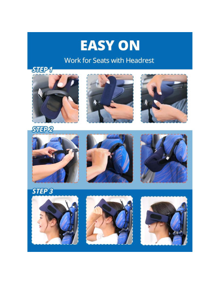 Correa para cabeza de avión SARISUN con máscara 3D negra Correa para cabeza de avión SARISUN con máscara 3D negra