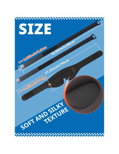 Correa para cabeza de avión SARISUN con máscara 3D negra