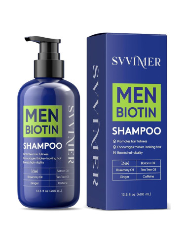 Champú Engrosante para Hombres Svvimer 400 ml - Biotina y Romero