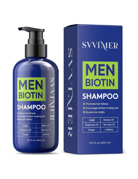 Champú Engrosante para Hombres Svvimer 400 ml - Biotina y Romero