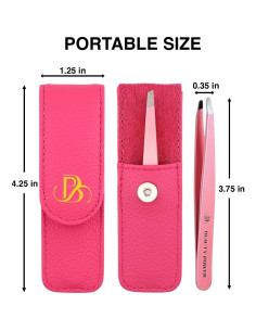 Pinzas Inclinadas Beauty Power - Acero Inoxidable Rosa 2