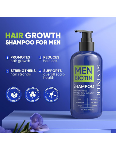 Champú Engrosante para Hombres Svvimer 400 ml - Biotina y Romero