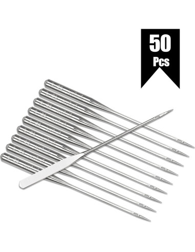50 Agujas de Bordado HAX1 65/9 Brother Acero Inoxidable
