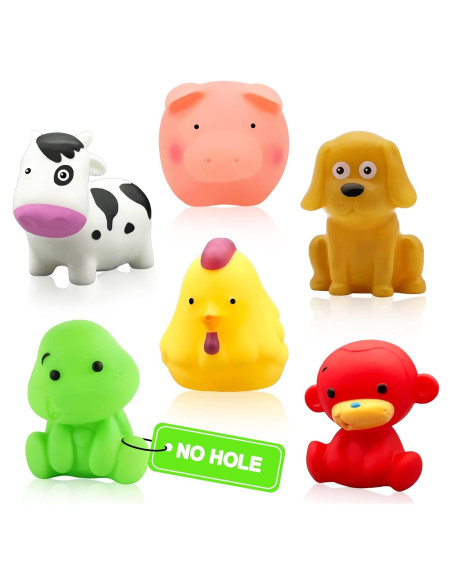 Juguetes de Baño Sin Moho PARHILYAR - 6 Piezas Flotantes