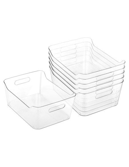 Contenedores de Almacenamiento Plástico Transparente 30x21x12 cm - 2 Piezas