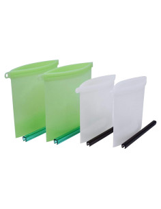 Bolsas de Silicona Reutilizables EXULTIMATE Set de 4 Ecológicas