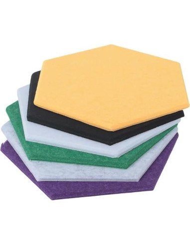 Paneles Acústicos Hexagonales RSACCSKY Pack 12 Púrpura 30.48 cm