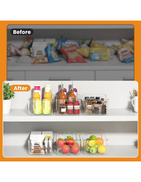 Contenedores de Almacenamiento Plástico Transparente 30x21x12 cm - 2 Piezas