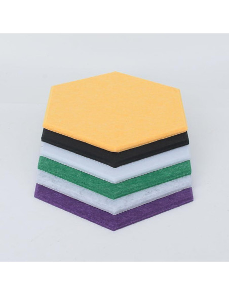 Paneles Acústicos Hexagonales RSACCSKY Pack 12 Púrpura 30.48 cm