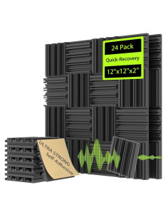 Paneles Acústicos EEKIYA Autoadhesivos 24 Paquetes 30x30cm