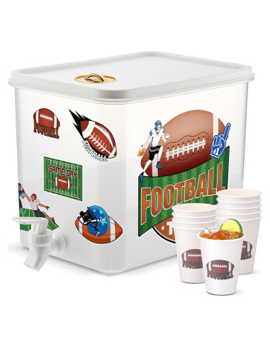 Dispensador de Bebidas 2 Galones FillTouch + 12 Vasos Desechables