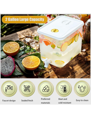 Dispensador de Bebidas Sivlnian 7.57L con Grifo y Filtro