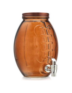 Dispensador de bebidas de vidrio MosJos balón de fútbol 10.4L