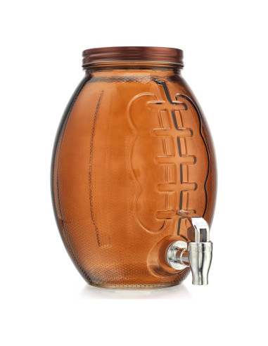 Dispensador de bebidas de vidrio MosJos balón de fútbol 10.4L