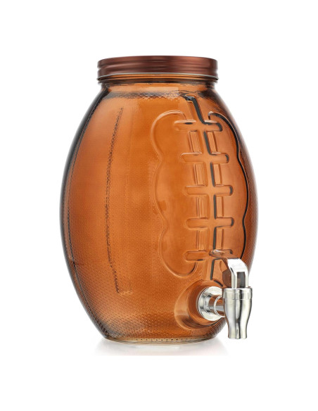 Dispensador de bebidas de vidrio MosJos balón de fútbol 10.4L