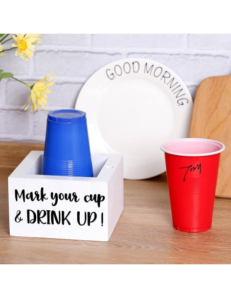 Soporte para Taza Individual Blanco KarNeey con Ranura para Marcador