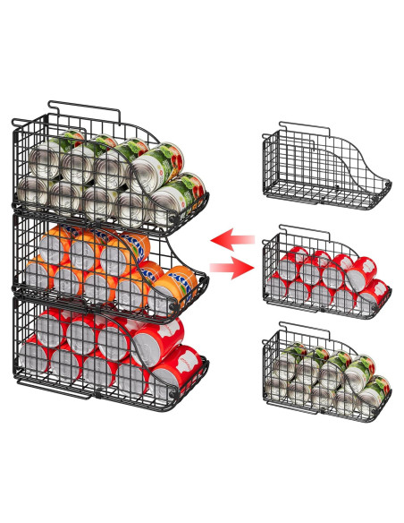 Dispensador de Latas Apilable 3-Pack Sonyabecca - Organizador de Cocina