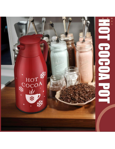 Dispensador de Bebida Caliente LemonRoad 68 oz Rojo Vidrio