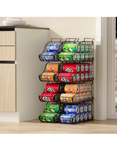 Dispensador de Latas Apilable 3-Pack Sonyabecca - Organizador de Cocina