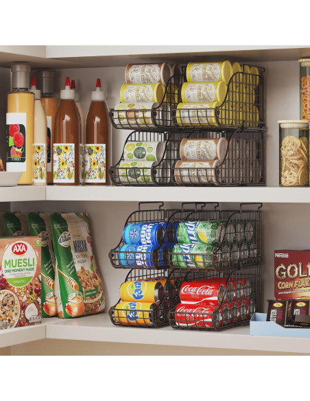 Dispensador de Latas Apilable 3-Pack Sonyabecca - Organizador de Cocina