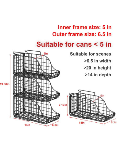 Dispensador de Latas Apilable 3-Pack Sonyabecca - Organizador de Cocina