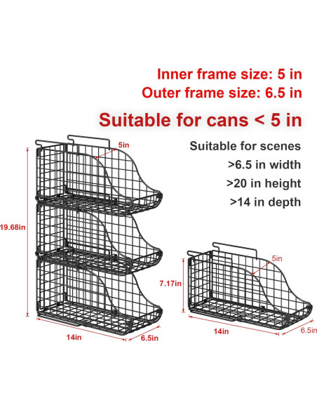Dispensador de Latas Apilable 3-Pack Sonyabecca - Organizador de Cocina