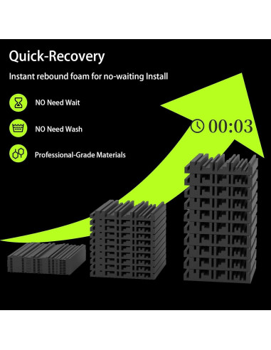 Paneles Acústicos EEKIYA Autoadhesivos 24 Paquetes 30x30cm