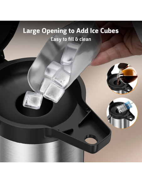 Jarra de Café Geouja 102 Oz Acero Inoxidable Aislada Jarra de Café Geouja 102 Oz Acero Inoxidable Aislada